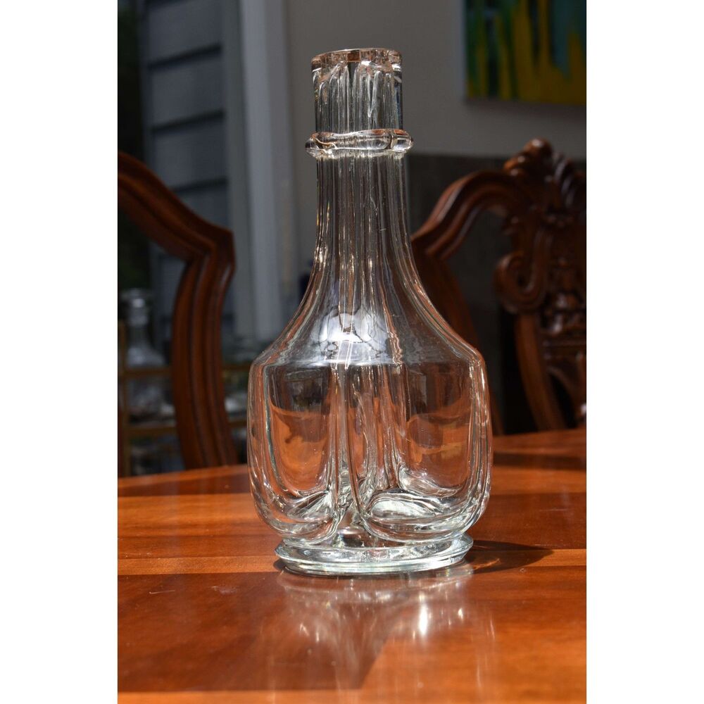 French Four Chamber Liqueur Decanter Made in France Quadrant Carafe No Stopper